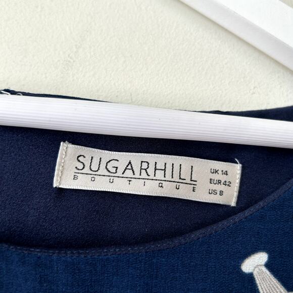 ModCloth Sugarhill Boutique Milkshake Midi Dress Size 8 Pinup Rockabilly Novelty - Picture 5 of 7